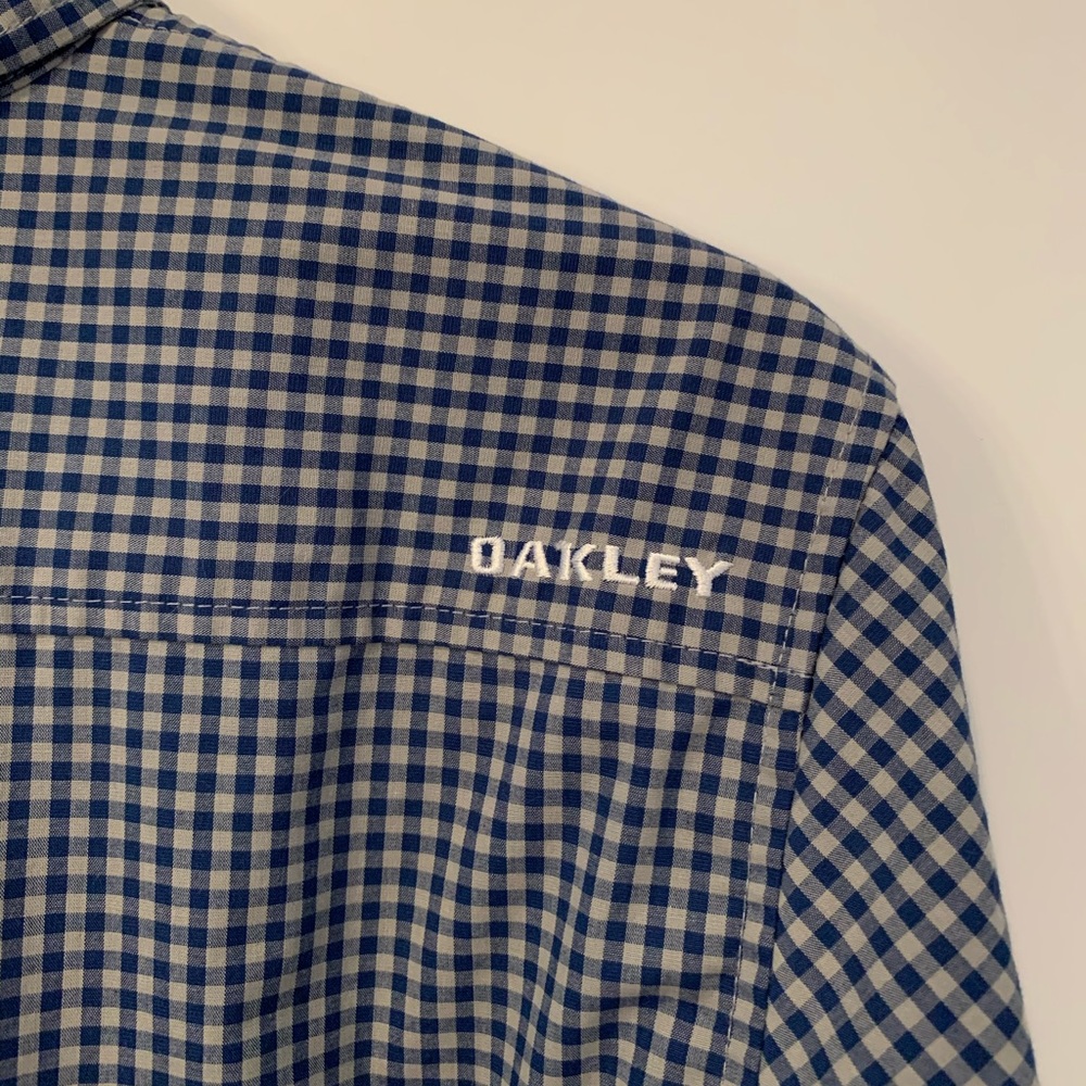 New Oakley Dress Shirt - Navy blue & gray in color - Picture 3 of 5